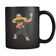 Load image into Gallery viewer, RobustCreative-Dabbing Rottweiler Dog in Sombrero - Cinco De Mayo Mexican Fiesta - Dab Dance Mexico Party - 11oz Black Funny Coffee Mug Women Men Friends Gift ~ Both Sides Printed

