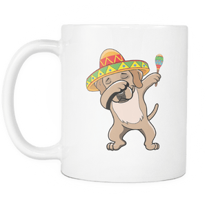 RobustCreative-Dabbing Labrador Retriever Dog in Sombrero - Cinco De Mayo Mexican Fiesta - Dab Dance Mexico Party - 11oz White Funny Coffee Mug Women Men Friends Gift ~ Both Sides Printed