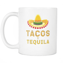 Load image into Gallery viewer, RobustCreative-Tacos Y Tequila - Cinco De Mayo Mexican Fiesta - No Siesta Mexico Party - 11oz White Funny Coffee Mug Women Men Friends Gift ~ Both Sides Printed
