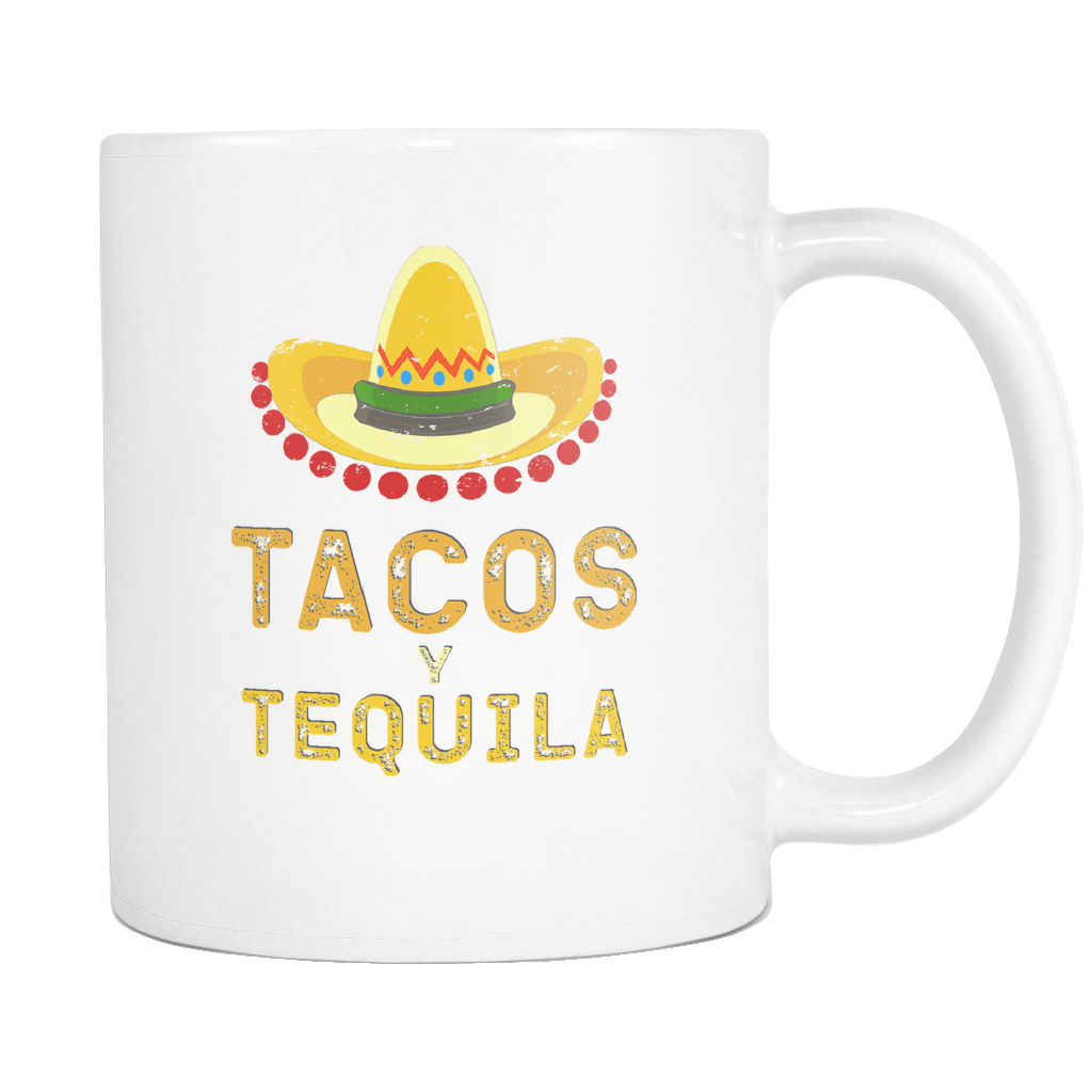 RobustCreative-Tacos Y Tequila - Cinco De Mayo Mexican Fiesta - No Siesta Mexico Party - 11oz White Funny Coffee Mug Women Men Friends Gift ~ Both Sides Printed