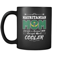 Load image into Gallery viewer, RobustCreative-Best Mom Ever is from Mauritania - Mauritanian Flag 11oz Funny Black Coffee Mug - Mothers Day Independence Day - Women Men Friends Gift - Both Sides Printed (Distressed)

