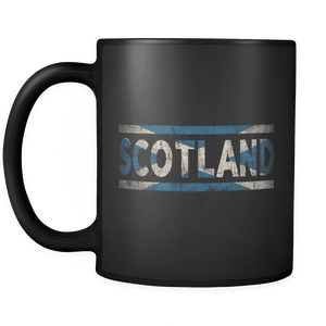 RobustCreative-Retro Vintage Flag Scottish Scotland 11oz Black Coffee Mug ~ Both Sides Printed