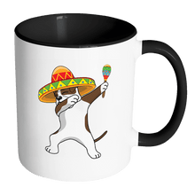 Load image into Gallery viewer, RobustCreative-Dabbing American Bulldog Dog in Sombrero - Cinco De Mayo Mexican Fiesta - Dab Dance Mexico Party - 11oz Black &amp; White Funny Coffee Mug Women Men Friends Gift ~ Both Sides Printed
