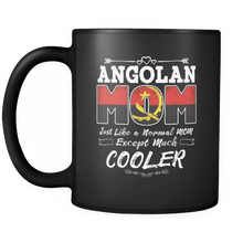 Load image into Gallery viewer, RobustCreative-Best Mom Ever is from Angola - Angolan Flag 11oz Funny Black Coffee Mug - Mothers Day Independence Day - Women Men Friends Gift - Both Sides Printed (Distressed)

