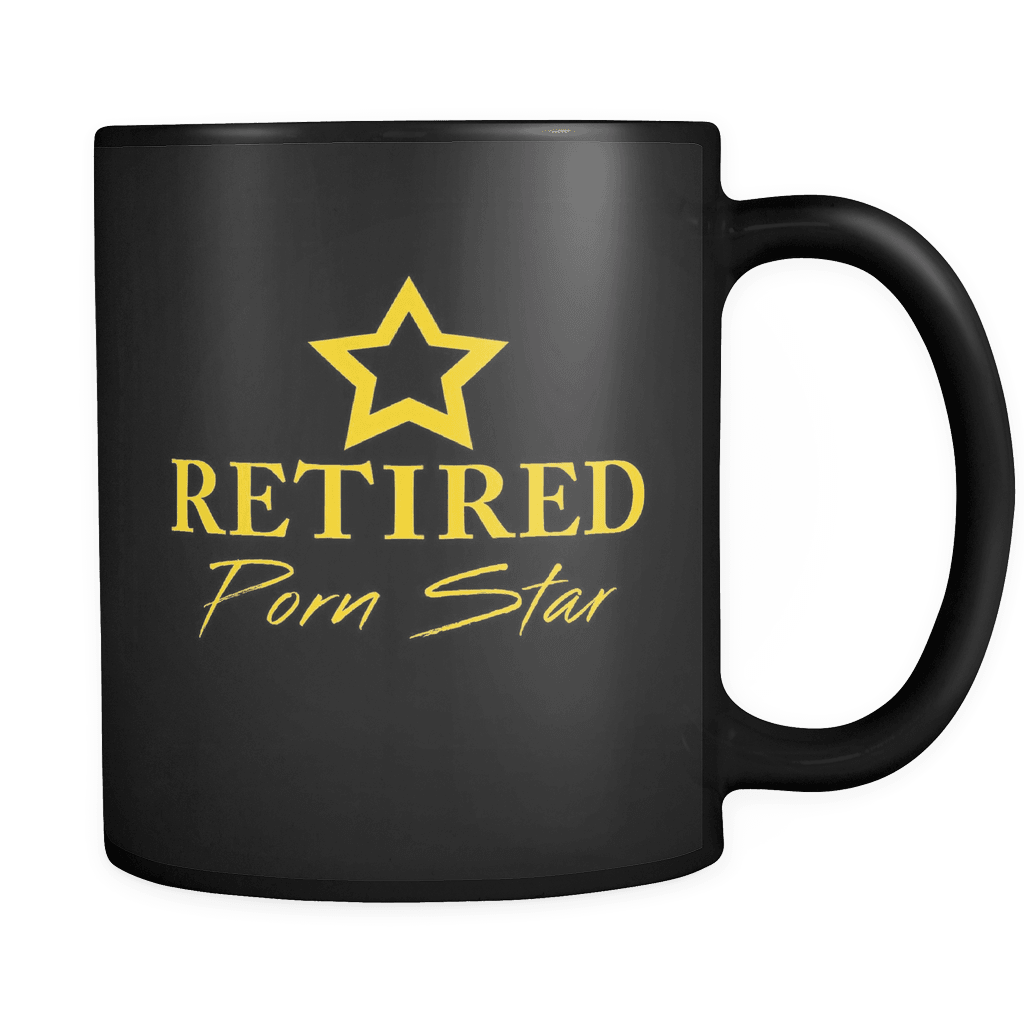 RobustCreative-Retired Porn Star - The Growth Lab - Funny Gag Gift Funny meme - 11oz Black Funny Coffee Mug Women Men Friends Gift ~ Both Sides Printed
