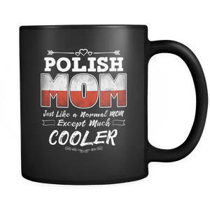 RobustCreative-Best Mom Ever is from Poland - Polishp Flag 11oz Funny Black Coffee Mug - Mothers Day Independence Day - Women Men Friends Gift - Both Sides Printed (Distressed)