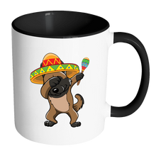Load image into Gallery viewer, RobustCreative-Dabbing Belgian Malinois Dog in Sombrero - Cinco De Mayo Mexican Fiesta - Dab Dance Mexico Party - 11oz Black &amp; White Funny Coffee Mug Women Men Friends Gift ~ Both Sides Printed
