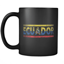 Load image into Gallery viewer, RobustCreative-Retro Vintage Flag Ecuadorian Ecuador 11oz Black Coffee Mug ~ Both Sides Printed
