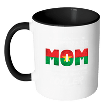 Load image into Gallery viewer, RobustCreative-Best Mom Ever is from Burkina - Faso 11oz Funny Black &amp; White Coffee Mug - Burkinabe Flag Mothers Day - Women Men Friends Gift - Both Sides Printed (Distressed)
