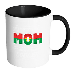 RobustCreative-Best Mom Ever is from Burkina - Faso 11oz Funny Black & White Coffee Mug - Burkinabe Flag Mothers Day - Women Men Friends Gift - Both Sides Printed (Distressed)