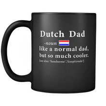 Load image into Gallery viewer, RobustCreative-Dutch Dad Definition Fathers Day Gift Flag - Dutch Pride 11oz Funny Black Coffee Mug - Netherlands Roots National Heritage - Friends Gift - Both Sides Printed
