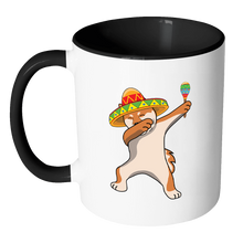 Load image into Gallery viewer, RobustCreative-Dabbing Shiba Inu Dog in Sombrero - Cinco De Mayo Mexican Fiesta - Dab Dance Mexico Party - 11oz Black &amp; White Funny Coffee Mug Women Men Friends Gift ~ Both Sides Printed
