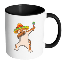 Load image into Gallery viewer, RobustCreative-Dabbing Shiba Inu Dog in Sombrero - Cinco De Mayo Mexican Fiesta - Dab Dance Mexico Party - 11oz Black &amp; White Funny Coffee Mug Women Men Friends Gift ~ Both Sides Printed
