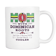 Load image into Gallery viewer, RobustCreative-Best Mom Ever with Dominican Roots - Dominica Flag 11oz Funny White Coffee Mug - Mothers Day Independence Day - Women Men Friends Gift - Both Sides Printed (Distressed)
