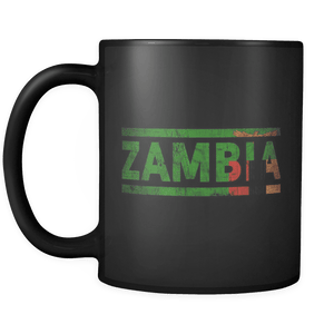 RobustCreative-Retro Vintage Flag Zambian Zambia 11oz Black Coffee Mug ~ Both Sides Printed