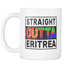 Load image into Gallery viewer, RobustCreative-Straight Outta Eritrea - Eritrean Flag 11oz Funny White Coffee Mug - Independence Day Family Heritage - Women Men Friends Gift - Both Sides Printed (Distressed)
