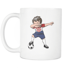 Load image into Gallery viewer, RobustCreative-Dabbing Soccer Boys Croatia Croatian Zagreb Gift National Soccer Tournament Game 11oz White Coffee Mug ~ Both Sides Printed
