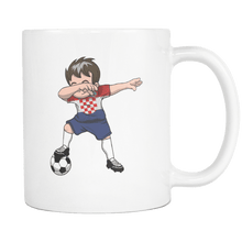 Load image into Gallery viewer, RobustCreative-Dabbing Soccer Boys Croatia Croatian Zagreb Gift National Soccer Tournament Game 11oz White Coffee Mug ~ Both Sides Printed
