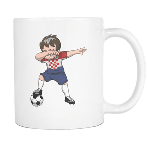 RobustCreative-Dabbing Soccer Boys Croatia Croatian Zagreb Gift National Soccer Tournament Game 11oz White Coffee Mug ~ Both Sides Printed