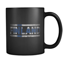 Load image into Gallery viewer, RobustCreative-Retro Vintage Flag Finn Finland 11oz Black Coffee Mug ~ Both Sides Printed
