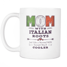 Load image into Gallery viewer, RobustCreative-Best Mom Ever with Italian Roots - Italy Flag 11oz Funny White Coffee Mug - Mothers Day Independence Day - Women Men Friends Gift - Both Sides Printed (Distressed)
