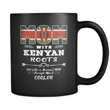 Load image into Gallery viewer, RobustCreative-Best Mom Ever with Kenyan Roots - Kenya Flag 11oz Funny Black Coffee Mug - Mothers Day Independence Day - Women Men Friends Gift - Both Sides Printed (Distressed)
