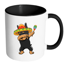 Load image into Gallery viewer, RobustCreative-Dabbing Doberman Pinscher Dog in Sombrero - Cinco De Mayo Mexican Fiesta - Dab Dance Mexico Party - 11oz Black &amp; White Funny Coffee Mug Women Men Friends Gift ~ Both Sides Printed
