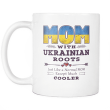 Load image into Gallery viewer, RobustCreative-Best Mom Ever with Ukrainian Roots - Ukraine Flag 11oz Funny White Coffee Mug - Mothers Day Independence Day - Women Men Friends Gift - Both Sides Printed (Distressed)
