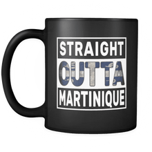 Load image into Gallery viewer, RobustCreative-Straight Outta Martinique - Martinicquan Flag 11oz Funny Black Coffee Mug - Independence Day Family Heritage - Women Men Friends Gift - Both Sides Printed (Distressed)
