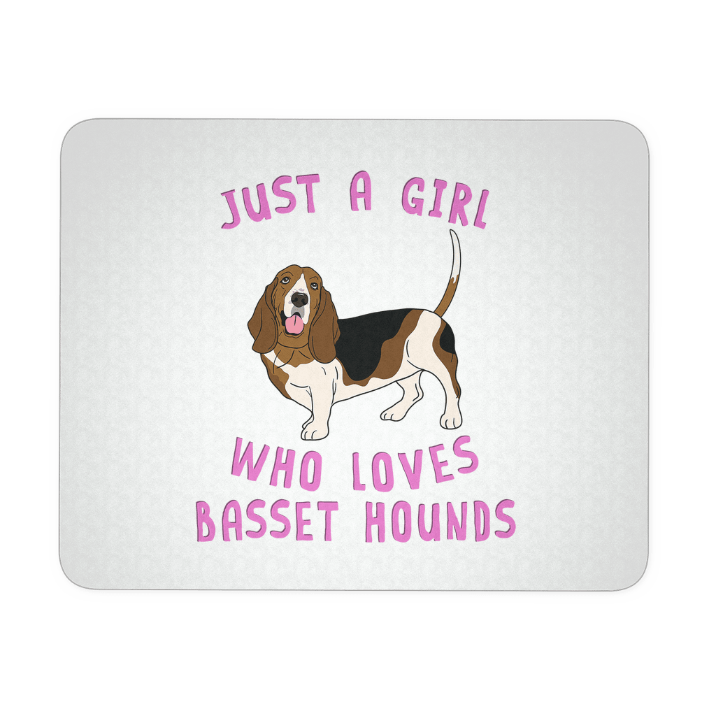 RobustCreative-Dog Lover Girl Mousepad: Just a Girl Who Loves Basset Hound Animal Spirit