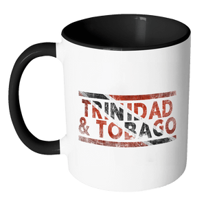 RobustCreative-Retro Vintage Flag Trinidadian Tobagonian Trinidad & Tobago 11oz Black & White Coffee Mug ~ Both Sides Printed