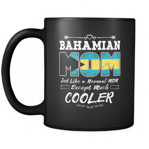 RobustCreative-Best Mom Ever is from Bahamas - Bahamian Flag 11oz Funny Black Coffee Mug - Mothers Day Independence Day - Women Men Friends Gift - Both Sides Printed (Distressed)