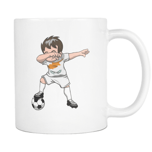 RobustCreative-Dabbing Soccer Boys Cyprus Cypriot Nicosia Gift National Soccer Tournament Game 11oz White Coffee Mug ~ Both Sides Printed
