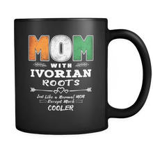 Load image into Gallery viewer, RobustCreative-Best Mom Ever with Ivorian Roots - Ivory Coast Flag 11oz Funny Black Coffee Mug - Mothers Day Independence Day - Women Men Friends Gift - Both Sides Printed (Distressed)
