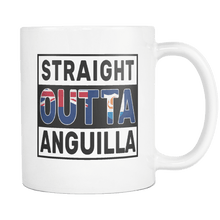 Load image into Gallery viewer, RobustCreative-Straight Outta Anguilla - Anguillian Flag 11oz Funny White Coffee Mug - Independence Day Family Heritage - Women Men Friends Gift - Both Sides Printed (Distressed)
