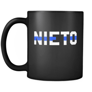 RobustCreative-Police Officer Nieto patriotic Trooper Cop Thin Blue Line  Law Enforcement Officer 11oz Black Coffee Mug ~ Both Sides Printed
