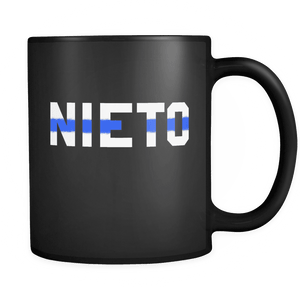 RobustCreative-Police Officer Nieto patriotic Trooper Cop Thin Blue Line  Law Enforcement Officer 11oz Black Coffee Mug ~ Both Sides Printed