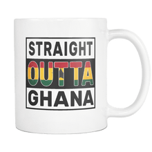 Load image into Gallery viewer, RobustCreative-Straight Outta Ghana - Ghanaian Flag 11oz Funny White Coffee Mug - Independence Day Family Heritage - Women Men Friends Gift - Both Sides Printed (Distressed)
