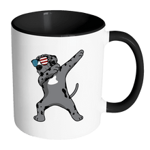 Load image into Gallery viewer, RobustCreative-Dabbing Great Dane Dog America Flag - Patriotic Merica Murica Pride - 4th of July USA Independence Day - 11oz Black &amp; White Funny Coffee Mug Women Men Friends Gift ~ Both Sides Printed
