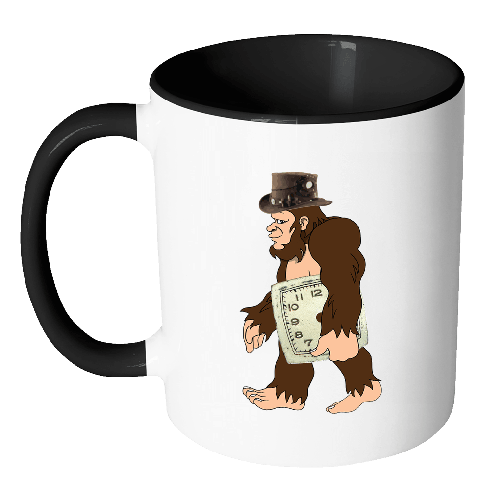 RobustCreative-Bigfoot Sasquatch Carrying Steampunk - I Believe I'm a Believer - No Yeti Humanoid Monster - 11oz Black & White Funny Coffee Mug Women Men Friends Gift ~ Both Sides Printed
