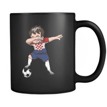 Load image into Gallery viewer, RobustCreative-Dabbing Soccer Boys Croatia Croatian Zagreb Gift National Soccer Tournament Game 11oz Black Coffee Mug ~ Both Sides Printed
