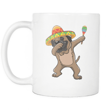 Load image into Gallery viewer, RobustCreative-Dabbing Bullmastiff Dog in Sombrero - Cinco De Mayo Mexican Fiesta - Dab Dance Mexico Party - 11oz White Funny Coffee Mug Women Men Friends Gift ~ Both Sides Printed
