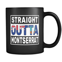 Load image into Gallery viewer, RobustCreative-Straight Outta Montserrat - Montserratian Flag 11oz Funny Black Coffee Mug - Independence Day Family Heritage - Women Men Friends Gift - Both Sides Printed (Distressed)

