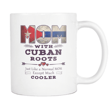 Load image into Gallery viewer, RobustCreative-Best Mom Ever with Cuban Roots - Cuba Flag 11oz Funny White Coffee Mug - Mothers Day Independence Day - Women Men Friends Gift - Both Sides Printed (Distressed)
