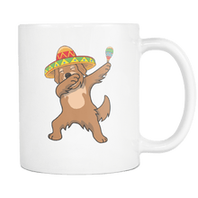 Load image into Gallery viewer, RobustCreative-Dabbing Golden Retriever Dog in Sombrero - Cinco De Mayo Mexican Fiesta - Dab Dance Mexico Party - 11oz White Funny Coffee Mug Women Men Friends Gift ~ Both Sides Printed
