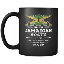 Load image into Gallery viewer, RobustCreative-Best Mom Ever with Jamaican Roots - Jamaica Flag 11oz Funny Black Coffee Mug - Mothers Day Independence Day - Women Men Friends Gift - Both Sides Printed (Distressed)
