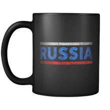 Load image into Gallery viewer, RobustCreative-Retro Vintage Flag Russian Russia 11oz Black Coffee Mug ~ Both Sides Printed
