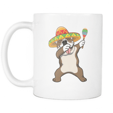 Load image into Gallery viewer, RobustCreative-Dabbing English Bulldog Dog in Sombrero - Cinco De Mayo Mexican Fiesta - Dab Dance Mexico Party - 11oz White Funny Coffee Mug Women Men Friends Gift ~ Both Sides Printed
