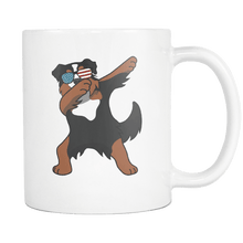 Load image into Gallery viewer, RobustCreative-Dabbing Bernese Mountain Dog Dog America Flag - Patriotic Merica Murica Pride - 4th of July USA Independence Day - 11oz White Funny Coffee Mug Women Men Friends Gift ~ Both Sides Printed
