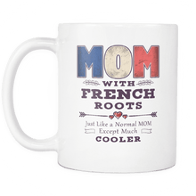 Load image into Gallery viewer, RobustCreative-Best Mom Ever with French Roots - France Flag 11oz Funny White Coffee Mug - Mothers Day Independence Day - Women Men Friends Gift - Both Sides Printed (Distressed)

